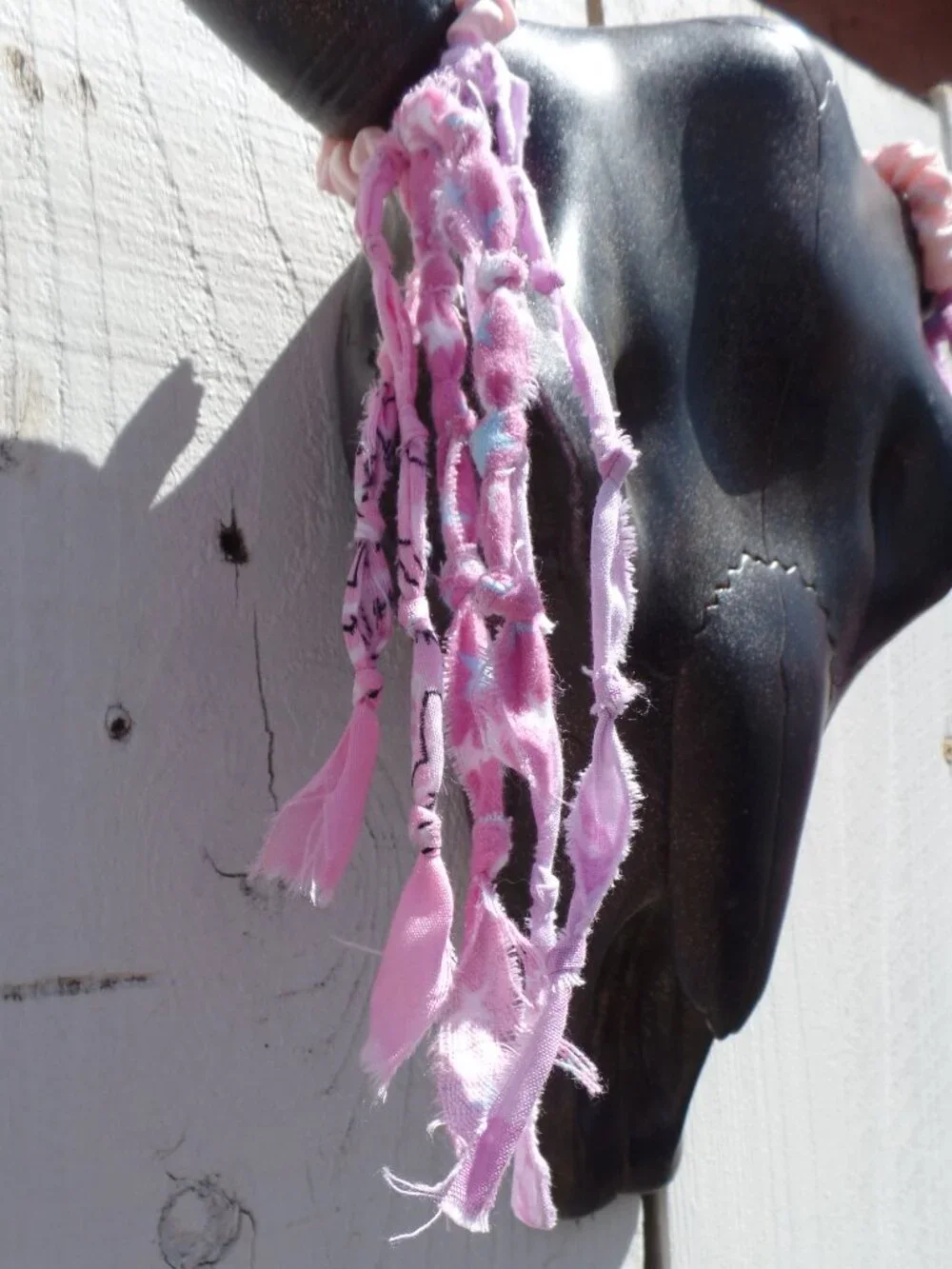 Hand Crafted Hair Tie Swag (1) COTTON CANDY
